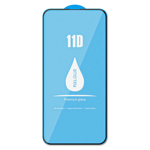 For iPhone 14 PLUS Anti-Finger Print 11D Full Glue High Grade Alumina Curved Screen Tempered Glass with Physical Reinforcement Technology