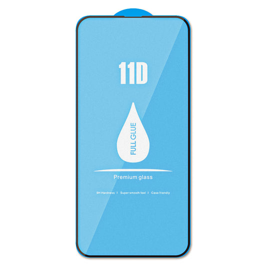 For iPhone 14 PLUS Anti-Finger Print 11D Full Glue High Grade Alumina Curved Screen Tempered Glass with Physical Reinforcement Technology