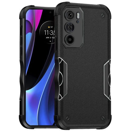 For Motorola Edge Plus 2022 Exquisite Tough Shockproof Hybrid Case Cover - Black Motorola Moto Edge PLUS 2022 Black