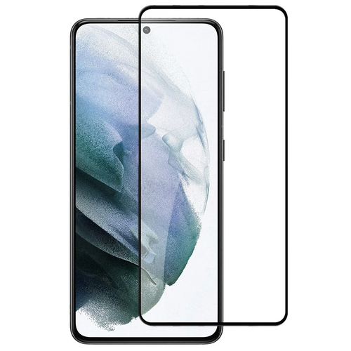 For Samsung S23 Plus Bulk White Paper Card Package Black edged Tempered Glass (Black) Samsung Galaxy s23 Plus Tempered Glass