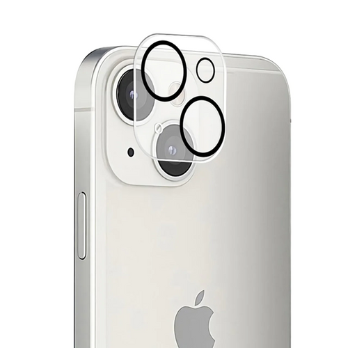 ZZEN Camera Tempered Glass Protector Silk Version for iPhone 14 / 14 Plus / 15 / 15 Plus Two Cameras - Clear