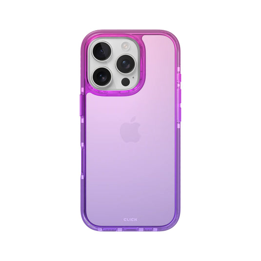 CLICK Clear Ombre Series iPhone 12 / iPhone 12 Pro Case - Pink Purple