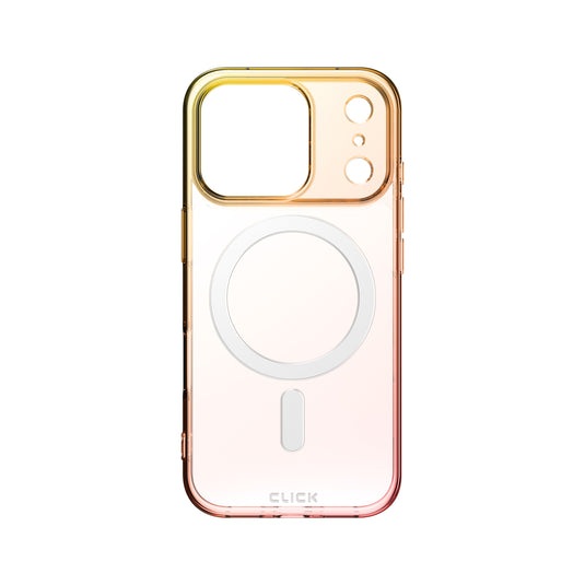 CLICK Clear Ombre MagSafe Series iPhone 17 Pro Max Case - Yellow Pink