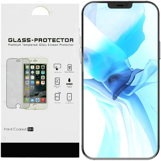 For iPhone 12 Pro Max 6.7 Tempered Glass Bulk Cardboard Package - Clear
