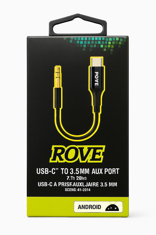 Rove USB C to 3.5 MM Aux Audio Adapter (LANE A8)