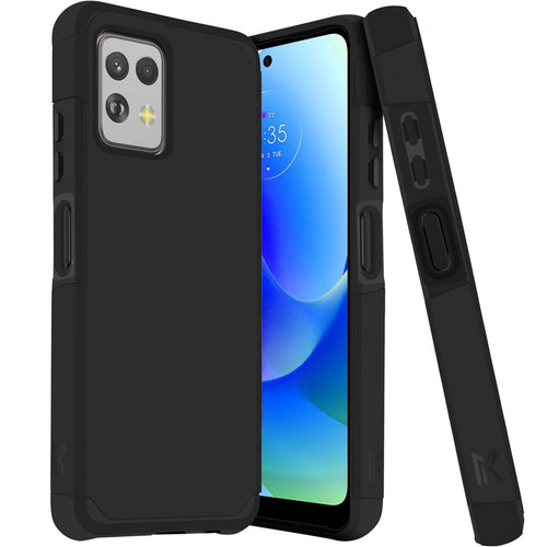 For Motorola G POWER 5G (2023) Tough Strong Hybrid (Magnet Mount Friendly) Case Cover - Black