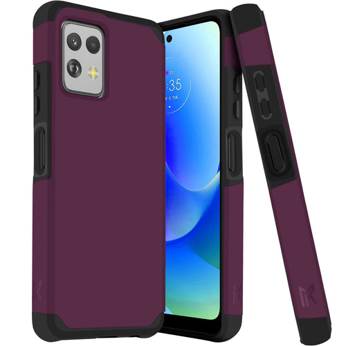 For Motorola G POWER 5G (2023) Tough Strong Hybrid (Magnet Mount Friendly) Case Cover - Dark Purple
